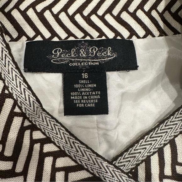 Peck & Peck Collection Herringbone Linen Blazer - Picture 6 of 9